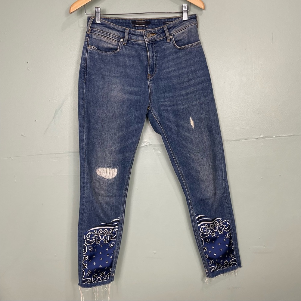Scotch & Soda Bandanarama‎ Boyfriend Jeans Bandana Paisley Distressed